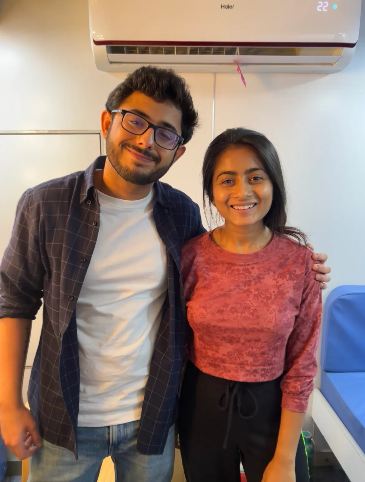 CarryMinati with makeup artist Tanya Gupta