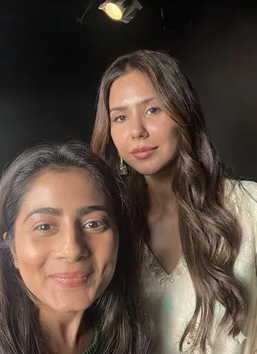 Sonam Bajwa with makeup artist Tanya Gupta